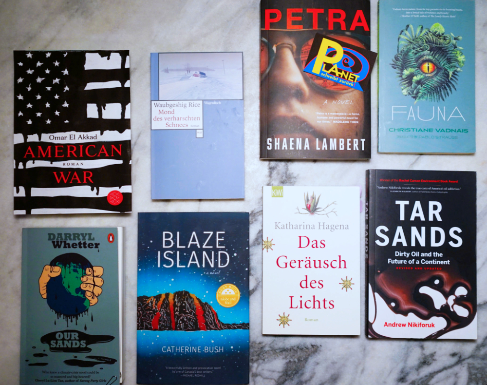 Climate responsive literature mentioned in this interview: Blaze Island by Catherine Bush, Tar Sands by Andrew Nikiforuk, American War by Omar El Akkad, Das Geräusch des Lichts by Katharina Hagena, Petra by Shaena Lambert, Fauna by Christiane Vadnais and Our Sands by Daryl Whetter